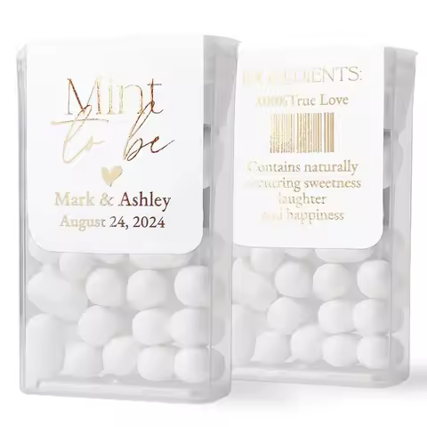 Personalized Mint To Be Wedding Favors Labels Stickers for Tic Tac Custom Candy Label Anniversary Engagement Party Gift Idea