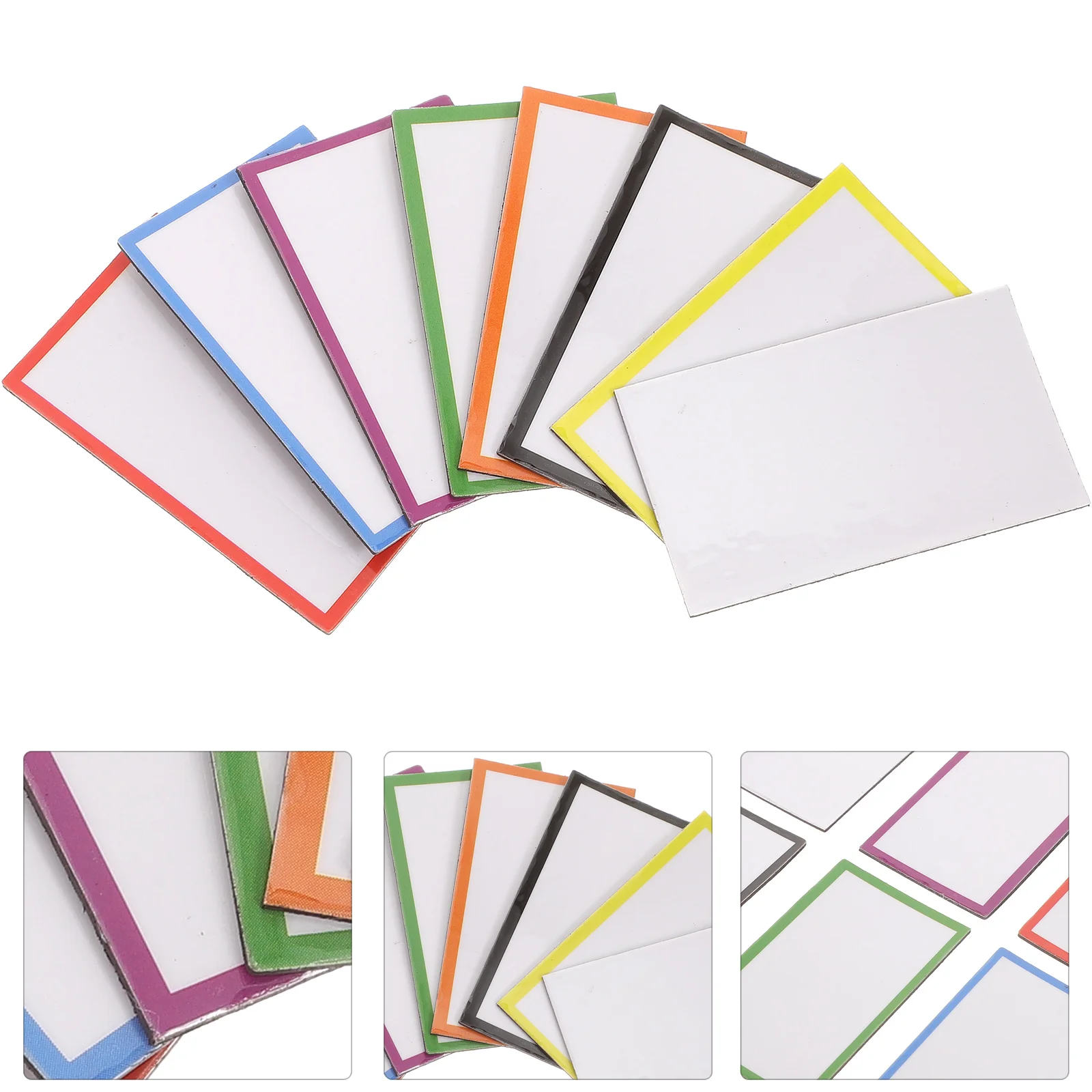 48 Pcs Write Blank Label Reusable Name Erase Stickers Magnetic Labels Dry Tags for