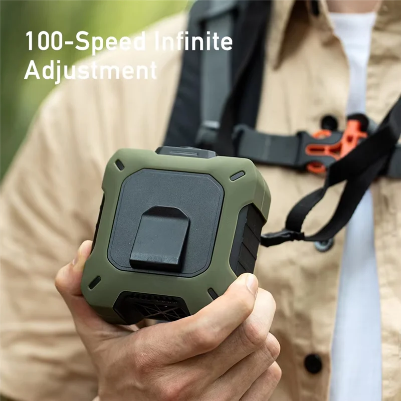 

Y67A-Portable Waist Clip Fan - USB Rechargeable Wearable On Waist Belt For Outdoor Activities Like Hiking And Camping