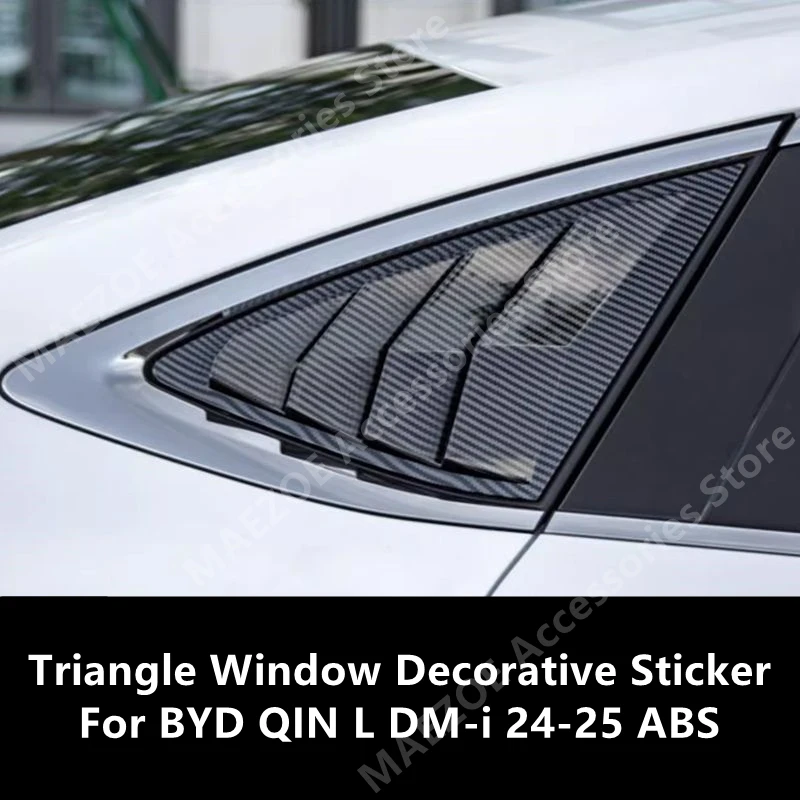 

Для BYD QIN L DM-i 24-25 ABS треугольная декоративная наклейка на окно, защитные аксессуары для внешней модификации автомобиля