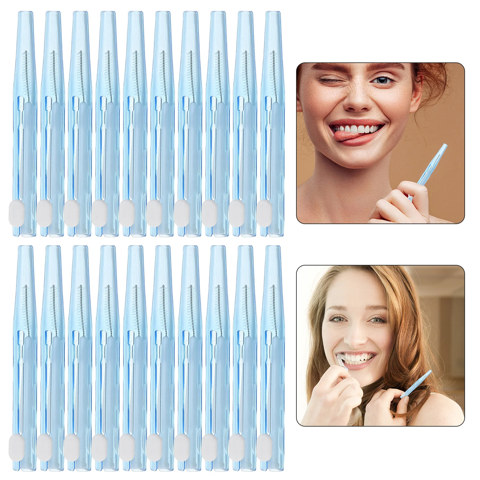 

40Pcs Interdental Toothpicks for Braces Push Pull Toothbrush Small Cleaning Brush for Oral Care Travel Use Oral Care Tools