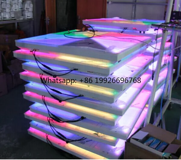

Disco DJ Night Club Light White Acrylic RGB Portable Interactive Stage Show Led Dance Floor for Sale