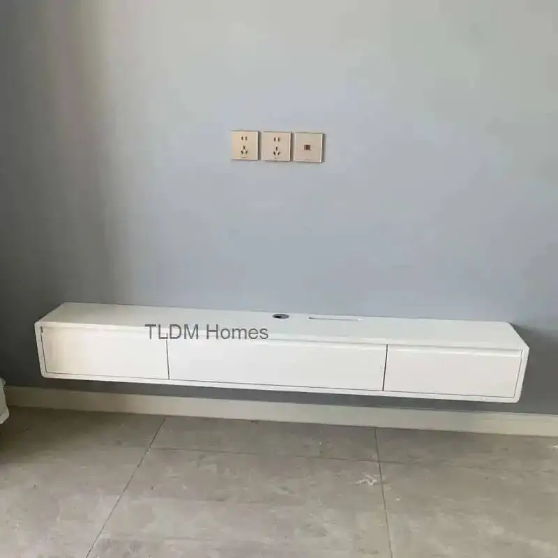 TV Stands Modern Living Room Furniture Wall-mounted for Household Dangling TV Cabinet Minimalist Small Apartment wood Tv Cabinet