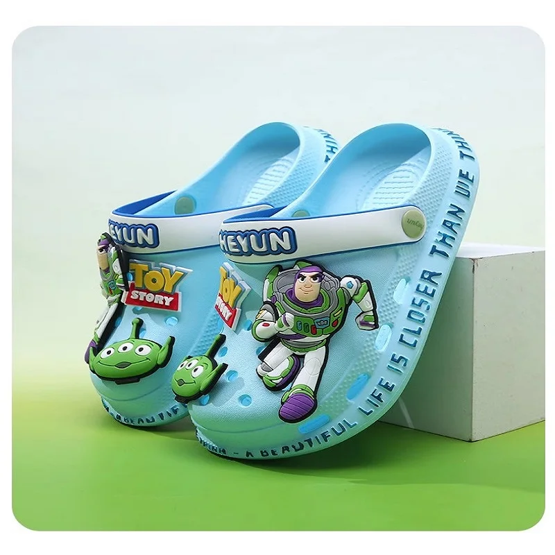 Kawaii Children\'S Cartoon Cave Shoes Outdoor Buzz Lightyear Cool Slippers High Quality Soft Bottom Anti Slip Beach Casual Shoes