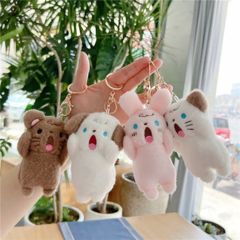 Plush Doll Plush Doll Keychain Creative Cartoon Cute School Bag Keychain Simple Toy Plush Key Ring Men Women