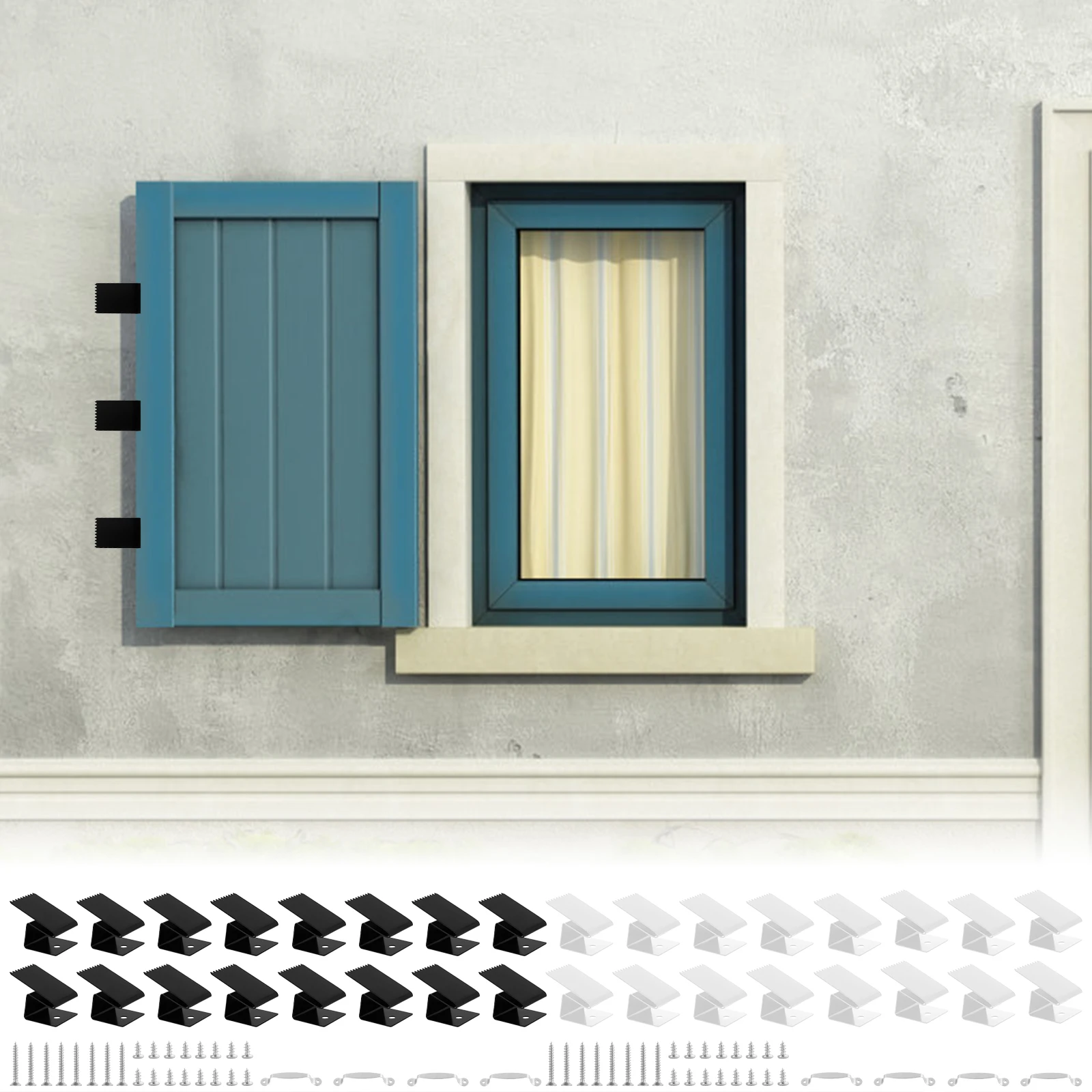 16PCS Window Clips Window Protection Panel Clamps 1/2 Inch Plywood Clips Reusable Window Board Up Clips for Plywood OSB Boards