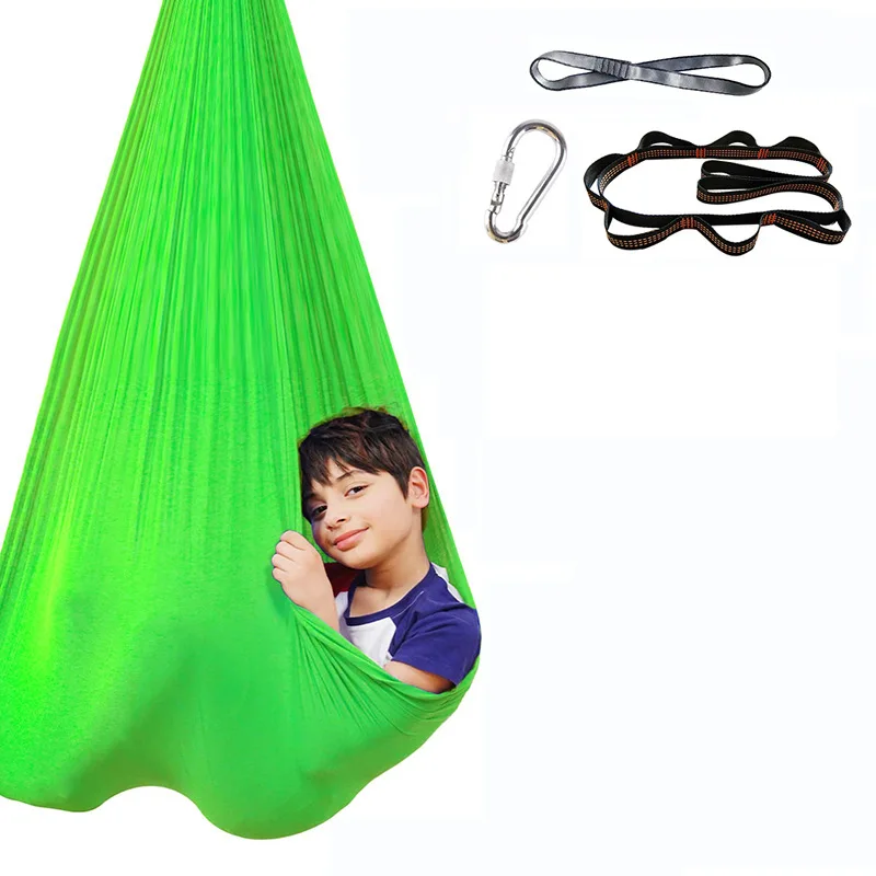 Hoge Elasticiteit Kinderhangmat Zintuiglijke Therapie Voor Kinderen Schommel Binnen en Buiten Schommel Hangstoel Antenne Yoga Hangmat