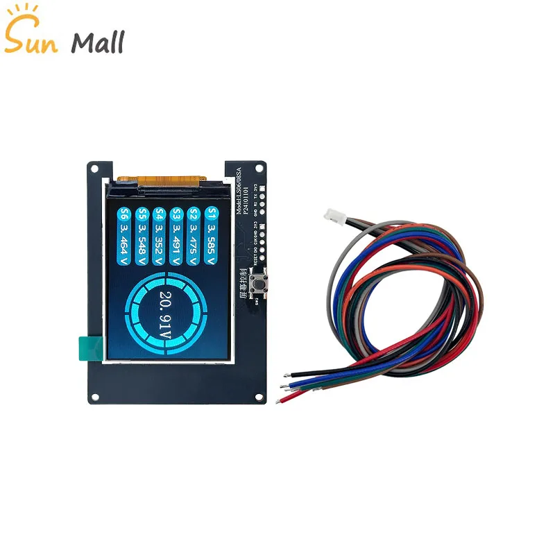 4S 6S 8S Battery Voltage Acquisition Display for Li-ion, LiFePO4, LTO Battery Packs Single Cell Voltage Display