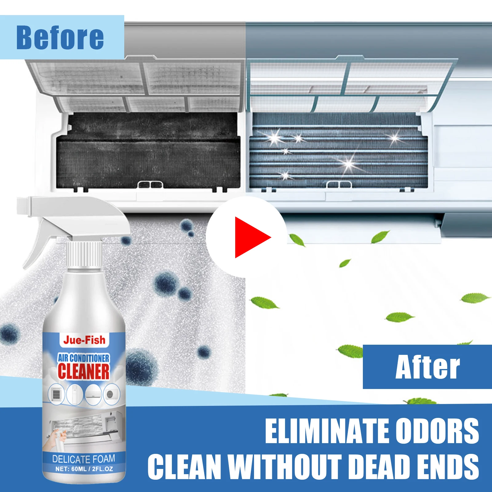 Air conditioner cleaner Leakproof cover Air conditioner cleaner water pipe do not disassemble cleaning tools to remove dirt