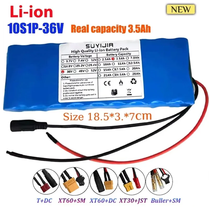 

10S1P 36 В 3500 мАч 36 В аккумулятор для электрического скутера 18650 литиевый M365 электрический скутер 36 В удлиненный аккумулятор для скутера с BMS