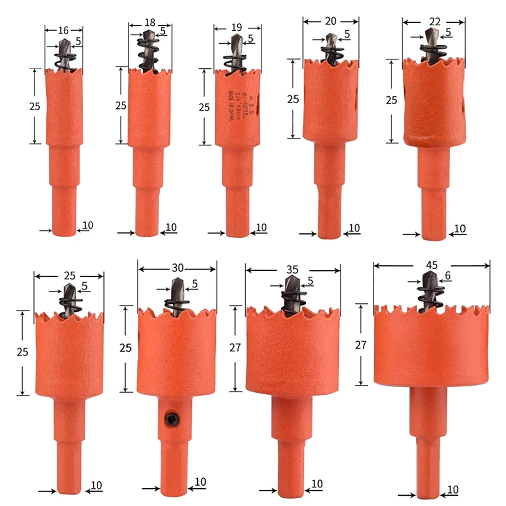 M42 BI-METAL Hole saws for metal wood Tooth cutting for metal plastic fibre boards 1PC Hole saws 16 mm-250 mm
