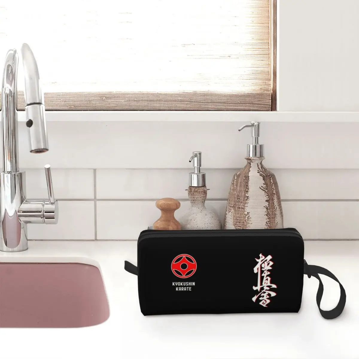 Personalizado Karate Kyokushin Saco De Higiene Pessoal para As Mulheres, Artes Marciais Maquiagem Organizador Cosmético, Senhoras Beleza Armazenamento Dopp Kit Case