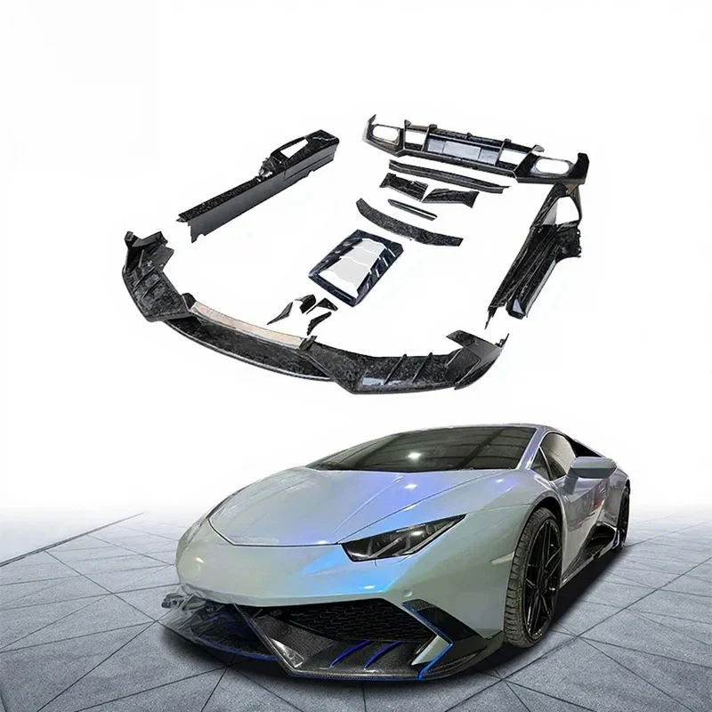 High Quality MSY Style Body Kit With Front Lip Side Skirts Rear Diffuser Spoiler Trunk Lid For Huracan LP580 LP610 EVO