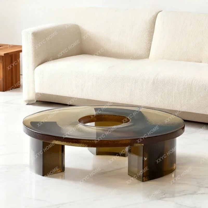 Style Acrylic Three-legged Coffee Table Living Room Transparent Coffee Table Creative Light Luxury Side Table