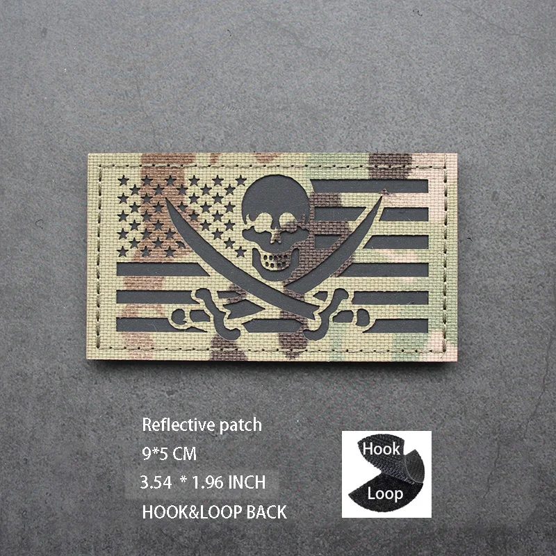 في الهواء الطلق حقيبة متعددة الاستخدامات الملحقات شارة الليزر قطع الأشعة تحت الحمراء عاكس JFK الناقل كامو شارة الملابس سترة خوذة لصق هوك التصحيح