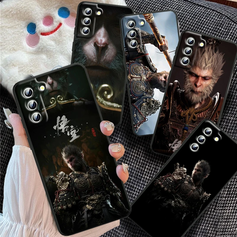 Black Myth Wukong Game Art For Samsung Galaxy S24 S23 S22 S21 S20 FE S10 S10E Plus Ultra Pro Lite 5G Black Funda Phone Case