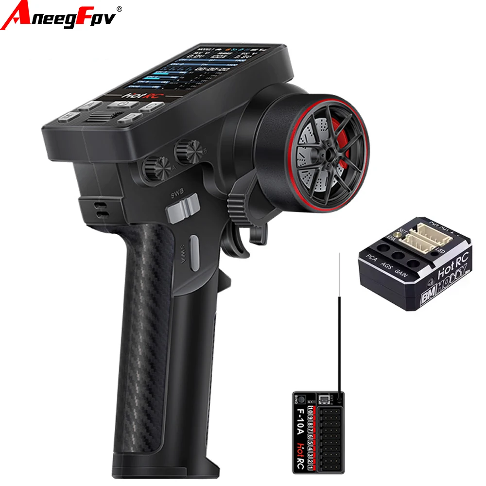 HOTRC CT-10B 10CH 2.4 Ghz Transmissor de Rádio Controle Remoto para RC Carro Barco Aeronave Quadcopter - Acessórios Modelo RC