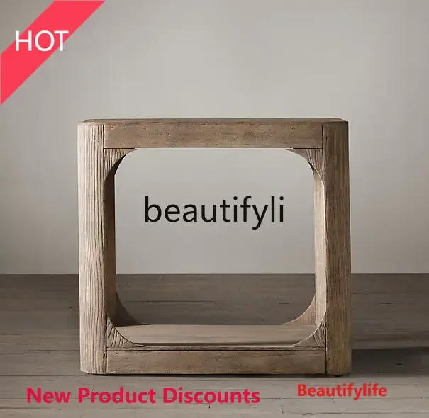 

X188 American-style Antique Tea Table and Chair Set Solid Wood New Chinese-style Tea Table for Living Room Home Use LT