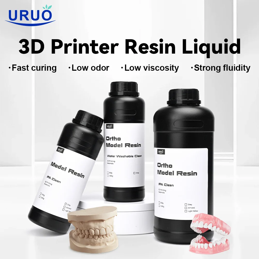 

Жидкая смола для 3D-принтеров (стоматологическая) для принтеров 385 и 405 нм: для моделей, хирургических и временных реставраций, базисов зубных протезов, 500 г/флакон