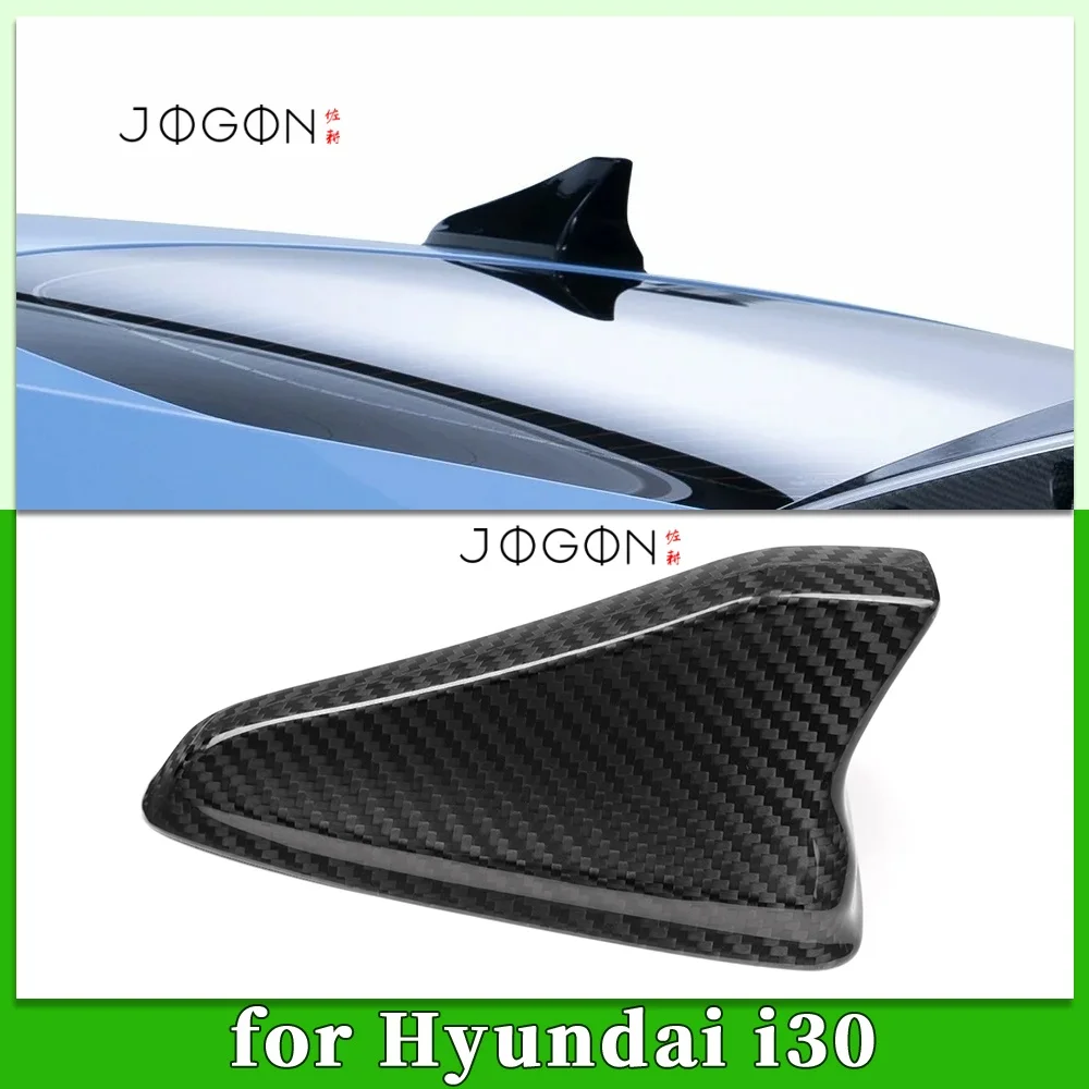 

For Hyundai i30 N 2020 2021 2022 2023 2024 Real Carbon Fiber Exterior Car Roof Antenna Stickers Shark Fin Cover Trim Accessories