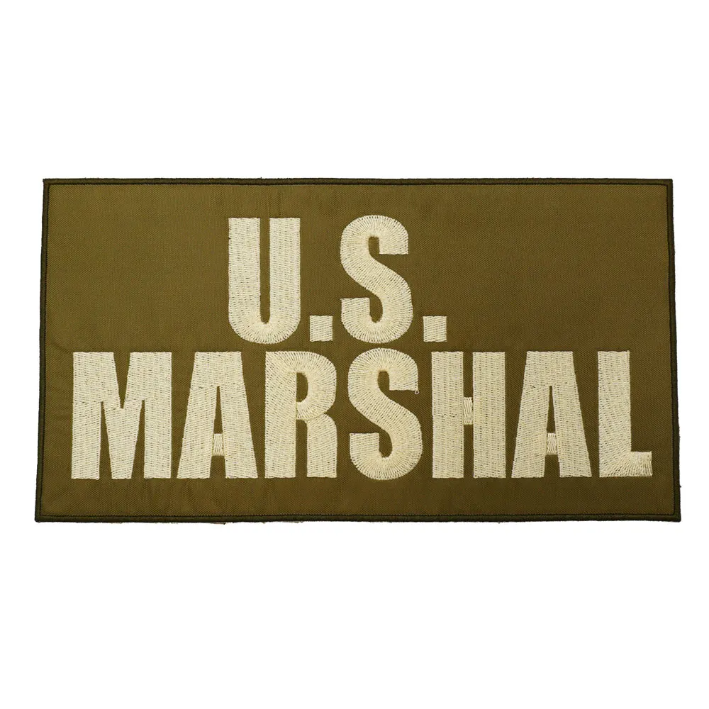 US MARSHAL Embroidered large Patches Applique Sewing and iron Hip Hop punk biker Band Rock Clothes Essential item