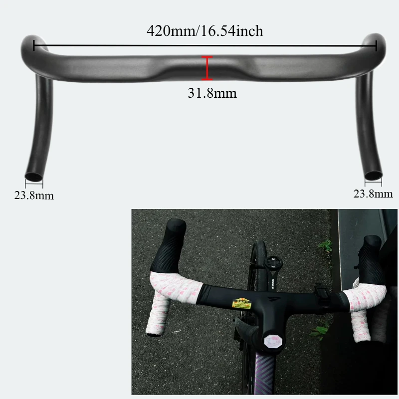 

Road Bike Ultra Flat Ultra Light Wind Breaker Handlebar Ultra Light Aluminum Bend Handlebar 31.8 Bicycle Bend Handlebar