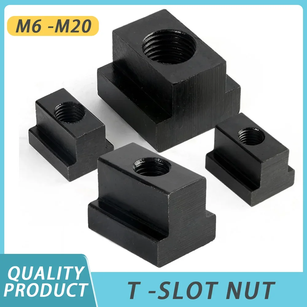 Tapped Through Slot T-nut M6 M8 M10 M12 M14 M16 M18 T-Slot Nut Block Slot Slider Nuts Clamp Table Milling Machine T-nut DIN508