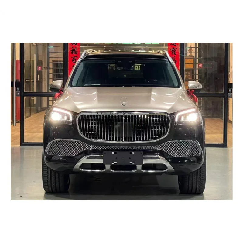 Suitable Car for Mercedes Benz GLS X167 2020-2022 to Maybach front bumper grille, rear diffuser with exhaus