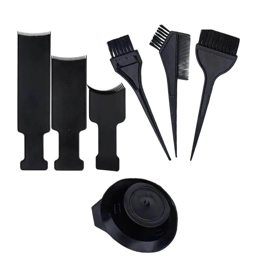 

Набор для окрашивания волос из 7 предметов: тарелка для смешивания краски, предотвращающая контакт с кожей головы, для салонов и домашнего использования, быстрое и безопасное окрашивание волос