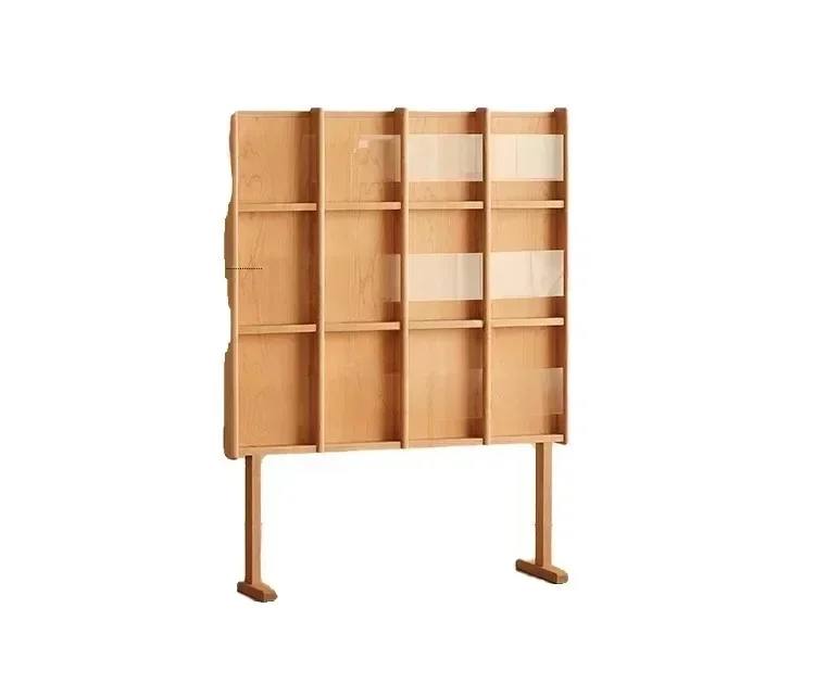 Nordic Antique Style Solid Wood Magazine Rack Household Minimalist Display Stand