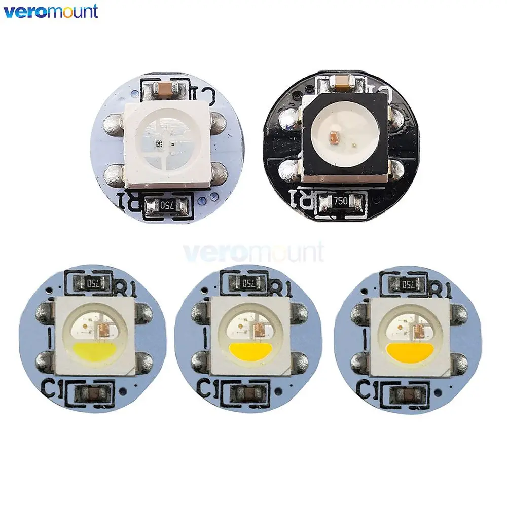 

50-1000pcs WS2812B LED Chip on 10mm x 3mm Heatsink Board WS2811 IC 5050 SMD RGB LED SK6812 RGBW RGBNW RGBWW Black White PCB DC5V