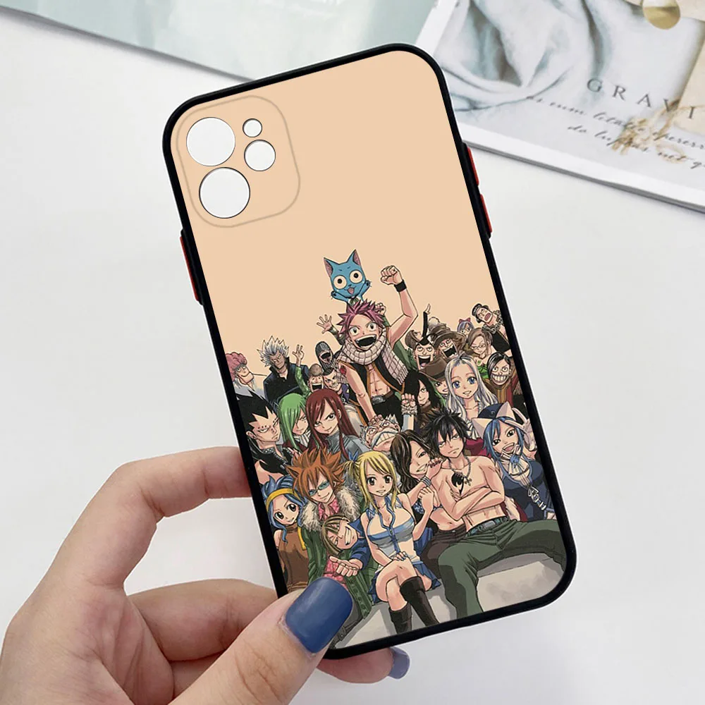 New Trend Anime Fairy Tail Phone Case For iPhone 16 15 14 11 12 13 Pro Max Mini X XR XS 7 8 Plus SE 16Pro Translucent Cover