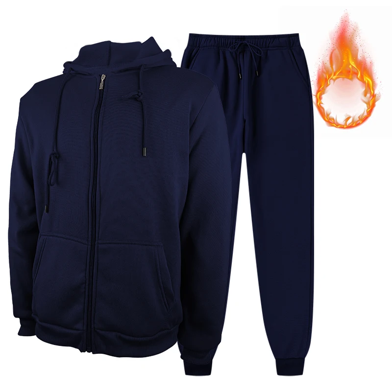 Men's Tracksuit Active fashion Hoodie outifts zip sweatsuit set jogger sportswear S-3XL