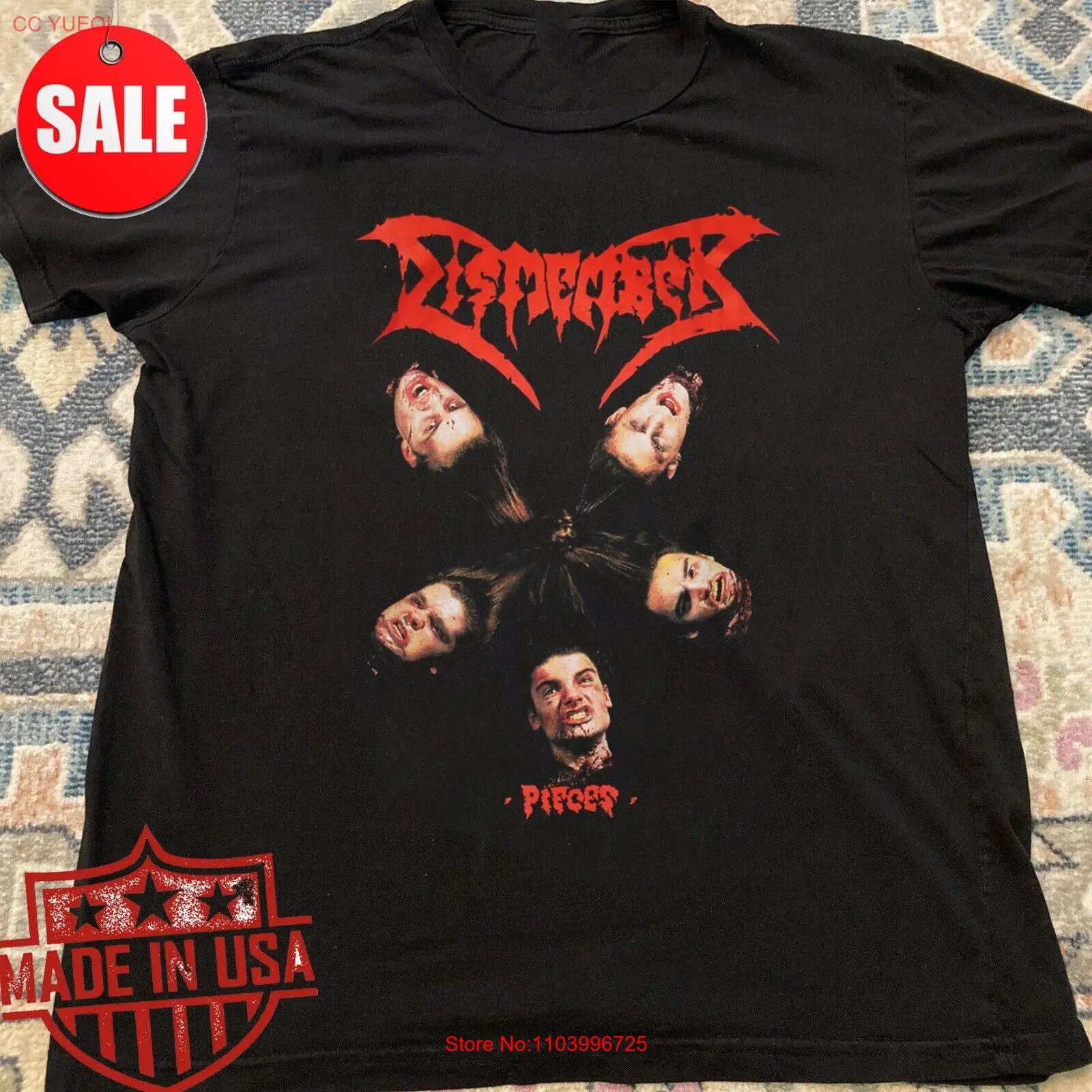 New DISMEMBER - PIECES Gift For Fans Unisex S-5XL Shirt DN26