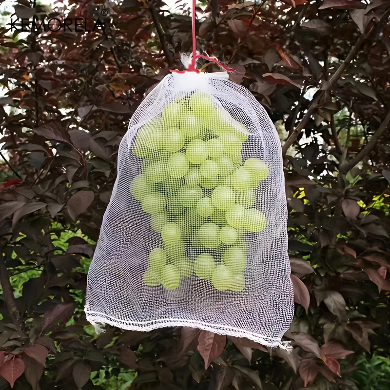 50/100 piezas de bolsas de malla a prueba de insectos para huertos. Colgue las bolsas protectoras. Utilizado en viñedos y huertos.