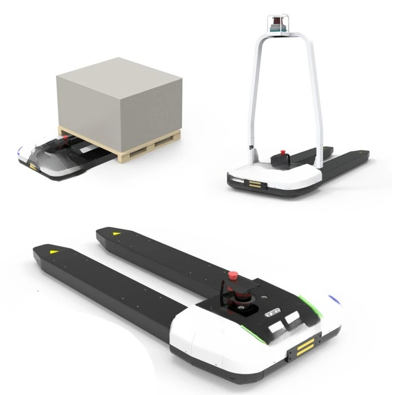 

Automatic warehouse material transfer. 0 tons AGV mobile pallet jack robot, pallet jack