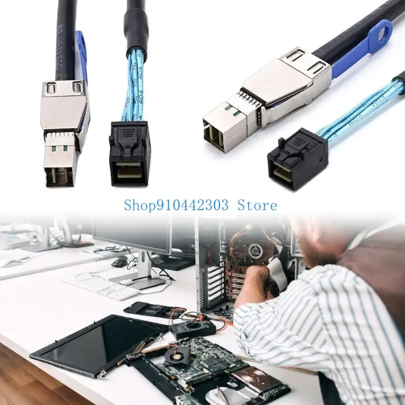 

L4MD External SAS3.0 SFF 8644 to SFF 8643 36PIN Cable 12Gbps Server External Hard