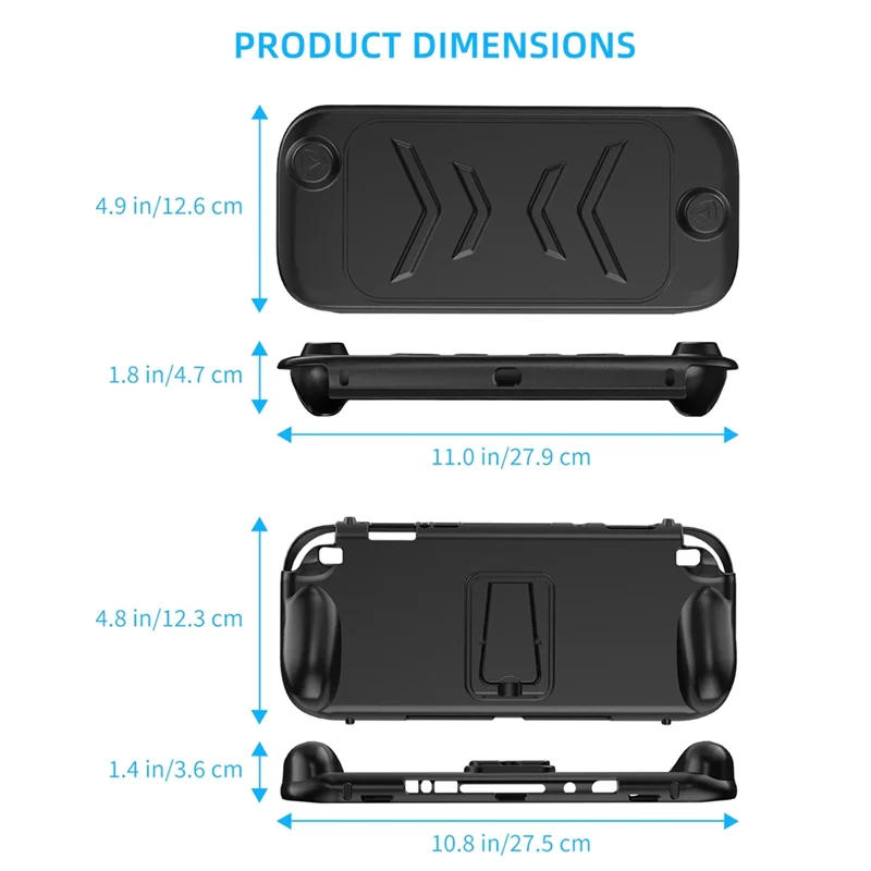 B04B-NS Protective Case Handheld Console Case Split Type Back Cover With Kickstand Anti-Scratch Game