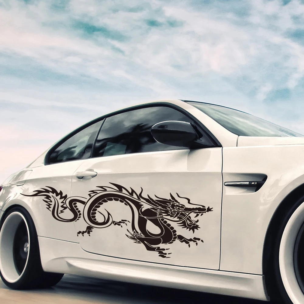 Cartoon Dragon Animal Car Sticker Decal for Auto Vehicle Bumper Hood Bonnet Door Tailgate Decor
