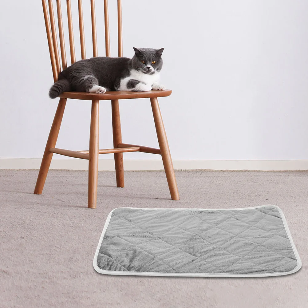 

Self Heating Pet Pad for Cats Dogs Gray L Size No Electric Heated Mattress Warm Bed Portable Outdoor Travel Pet Warmer Pad