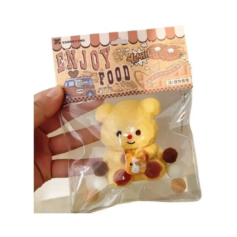 Butter Bear Honey Can Squishy Toy Super Soft Water Cream Slime DIY Stress Relief Soft Mud Clay Sensory Kawaii Squishy Toy