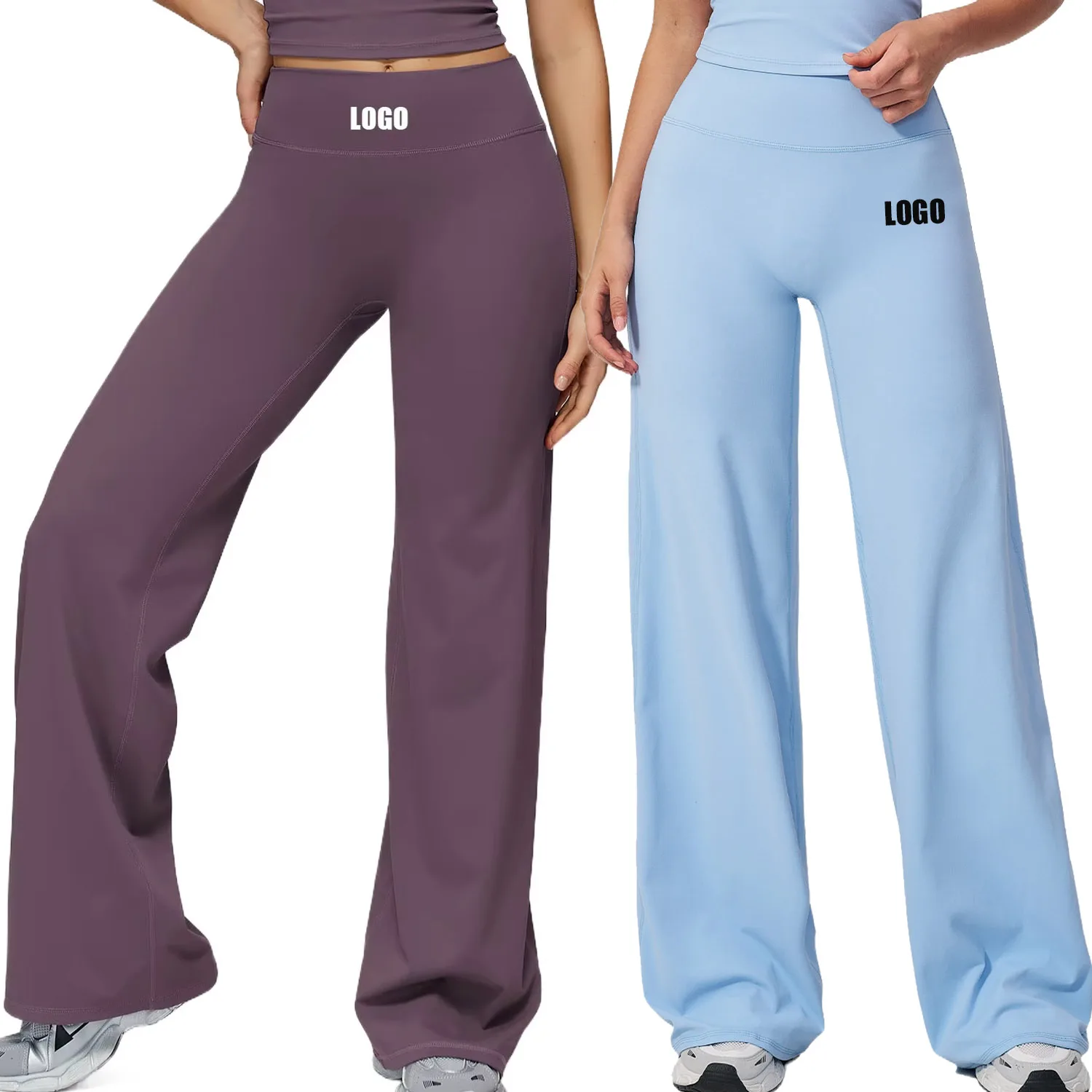 Customized LOGO women's new autumn and winter trousers high waist wide legs loose sports leisure sports fitness trousers