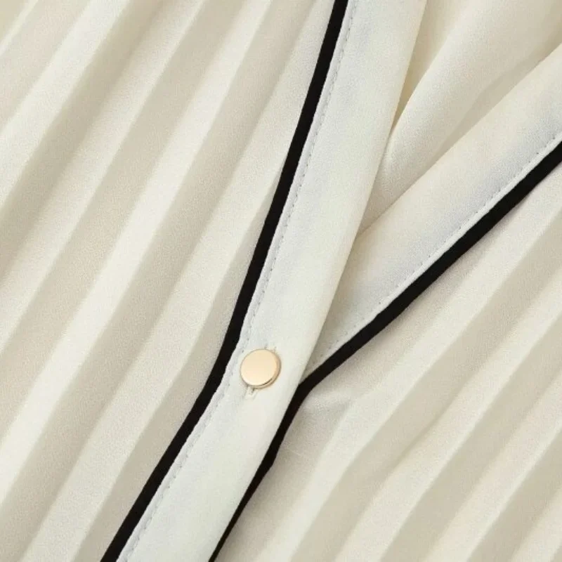 Chaleco sencillo liso para mujer, abrigo sin mangas de verano con cuello en V, conjunto de falda larga, prendas de vestir transpirables de estilo francés, ropa de oficina para mujer