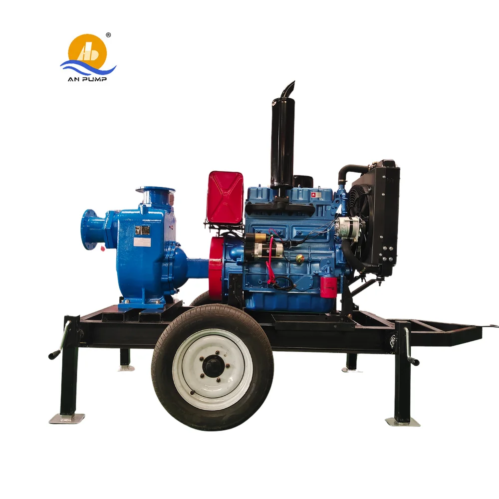 Farm Irrigation Movable Centrifugal Self Priming 6 Inch Diesel Water Pump
