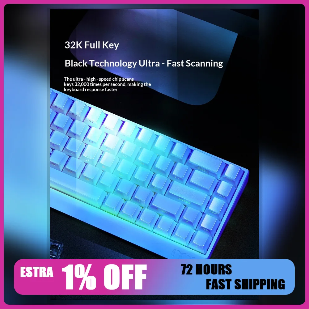 IYX MU68 Ultra 68-Key Magnetic Switch Gaming Keyboard 8K Polling 32K Scan Rapid Trigger RGB Wired