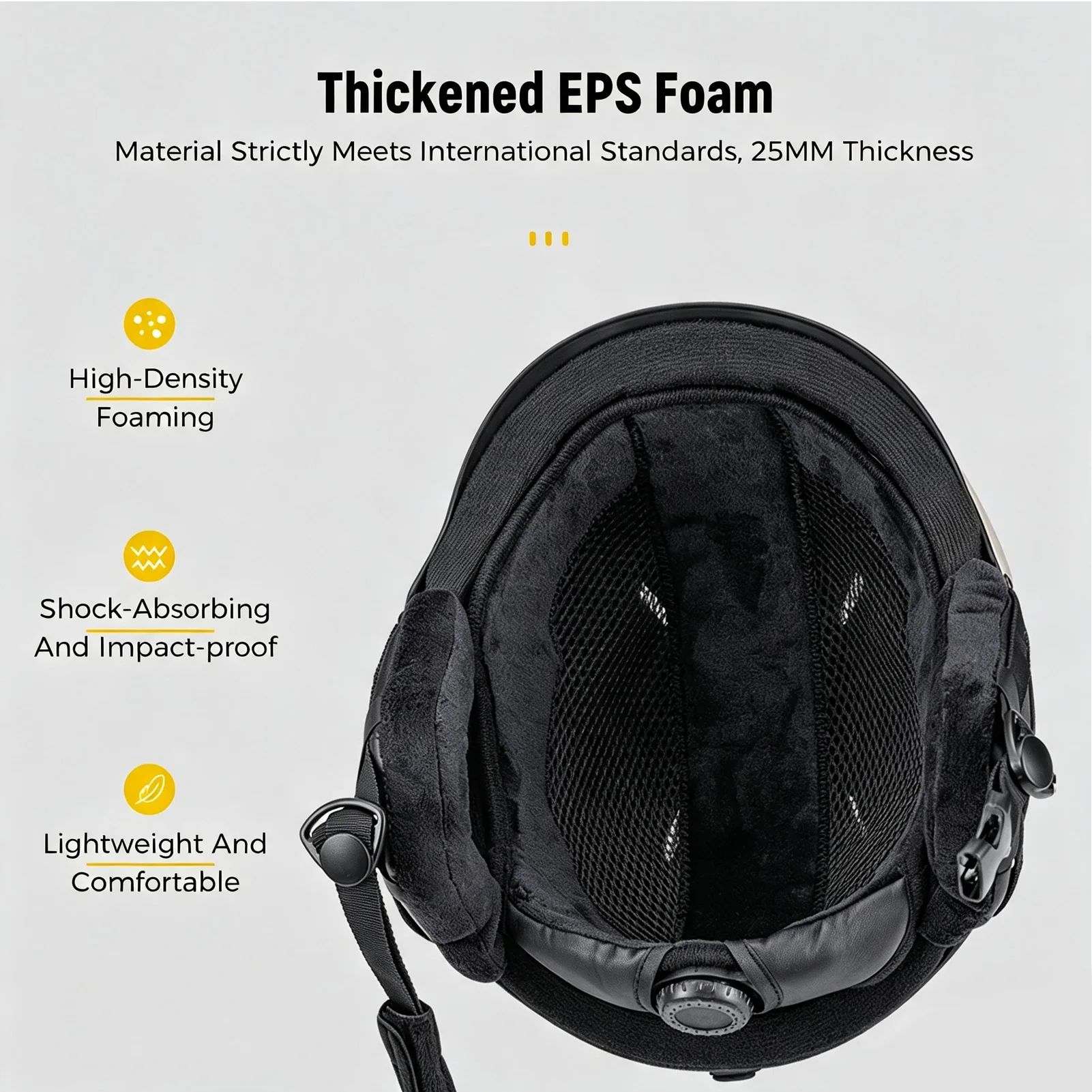 Snow Helmet Ski Helmet for Adults with ABS  Liner Removable Liner Earpads for Outdoor Winter Adventures Adult Skate Helmet
