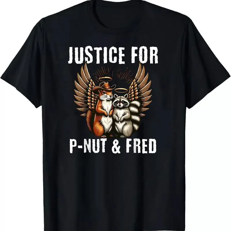 Pnut Squirrel Justice For Racoon Fred Peanut T Shirt