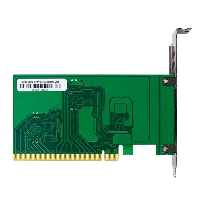 PCIE4.0 X16 To 2-Port SFF-8654 Extend Card For Win10/11