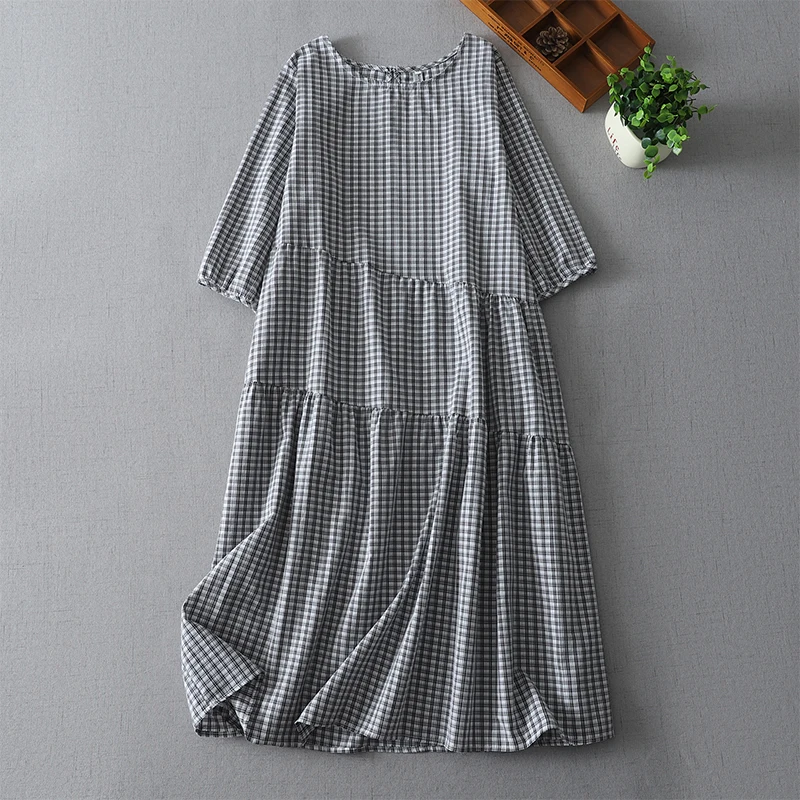 Autumnal Plaid Cott… - image