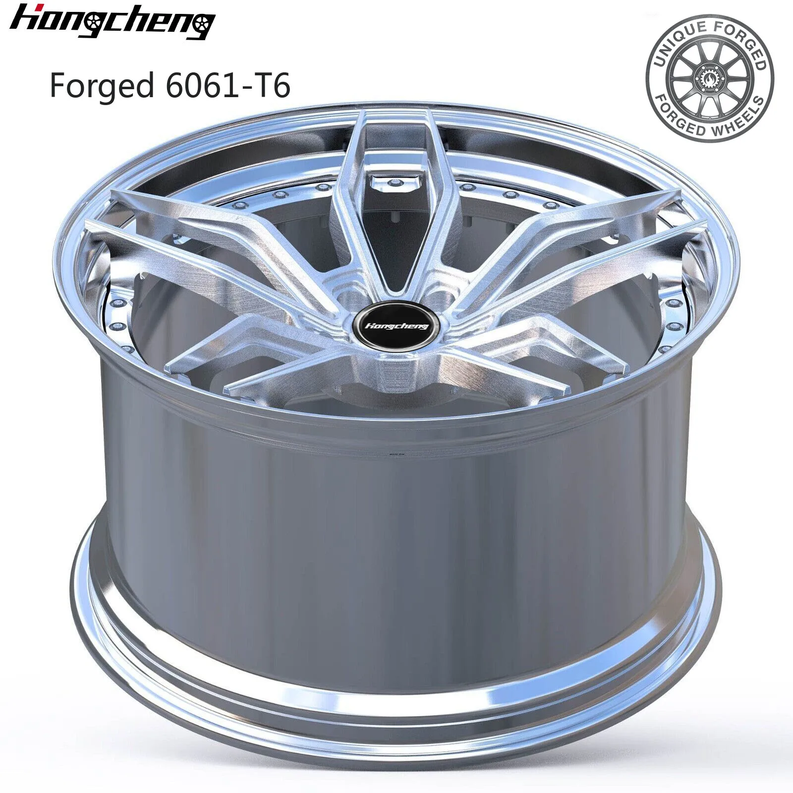 

New model of 26 20 21 Inch Forged Two Piece Brushed Aluminum Wheels 5x120 Deep Concave Rims for C8 Corvette Z51 Z06